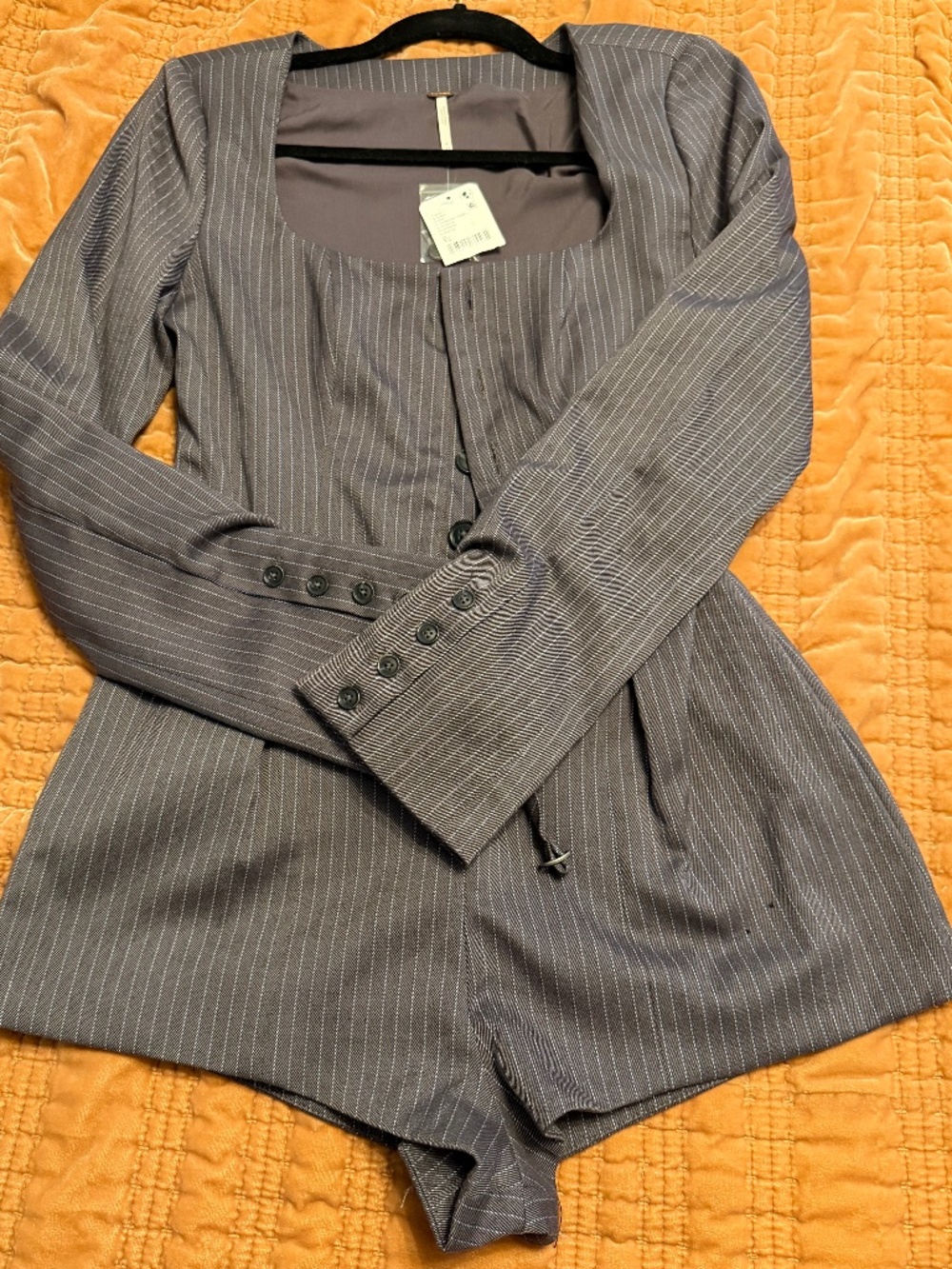 Free people Paloma romper w/ belt NWT